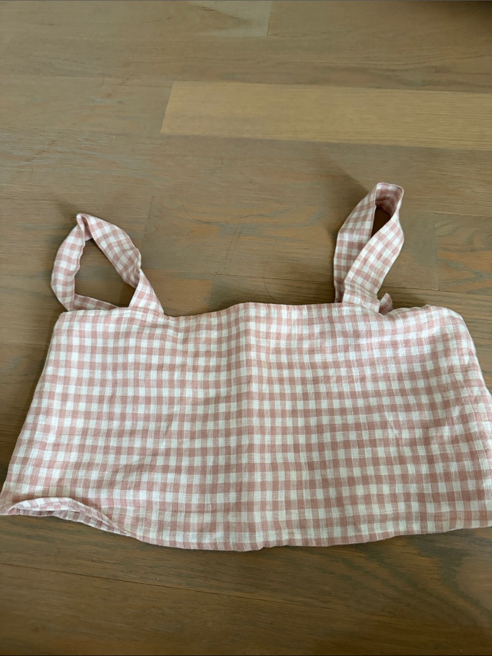 Reformation Pink Gingham Cropped Tank Top (no tag)